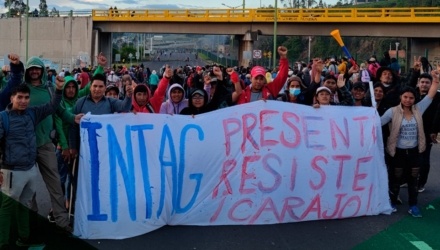 Protesta por la megaminería en Intag